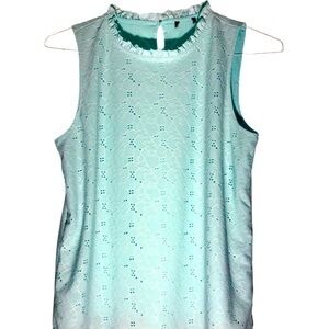 Women’s Sleeveless Stretchy Lace Top - Mint SZ M